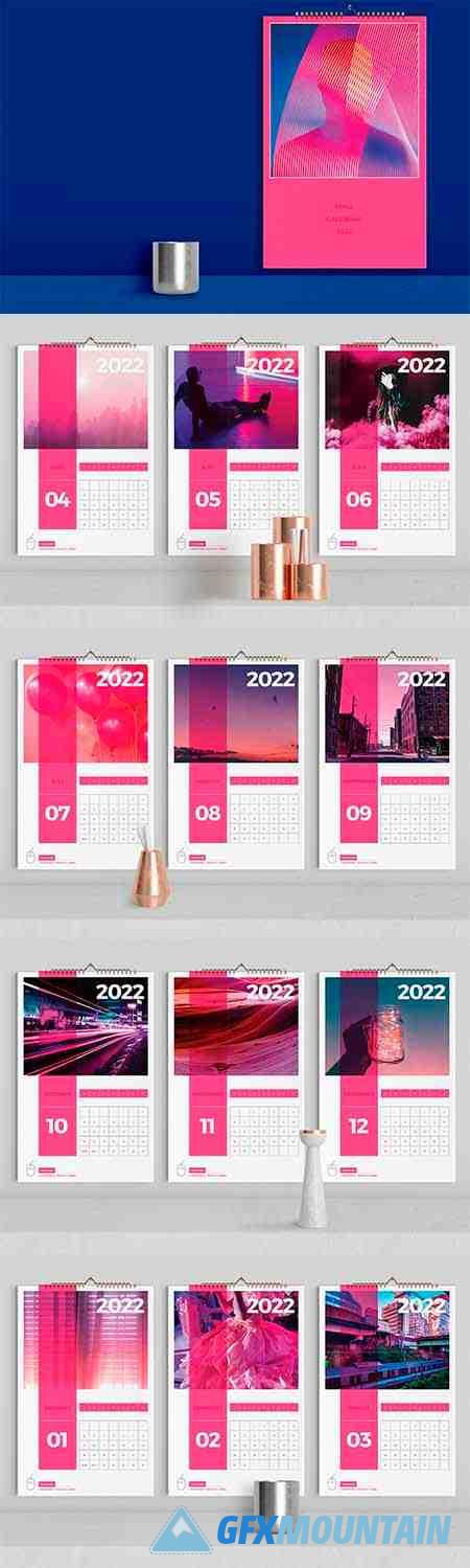 Pink Lifestyle Wall Calendar 2022