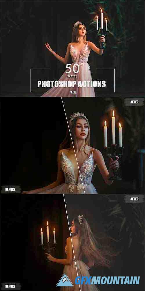 50 Matte Photoshop Actions 6429884