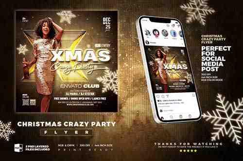 Xmas Party Flyer | Crazy Party