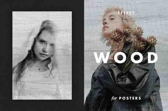 Wood Photo Effect for Posters 6801849
