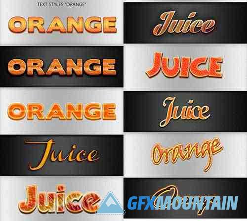 10 Orange Photoshop Styles 