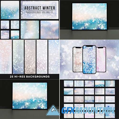 Abstract Winter Backgrounds Vol. 01 6793599