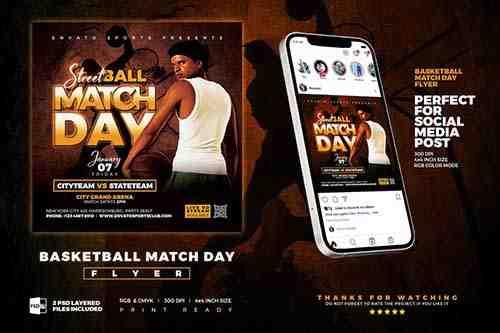 Basketball Match Day Flyer - Street Ball
