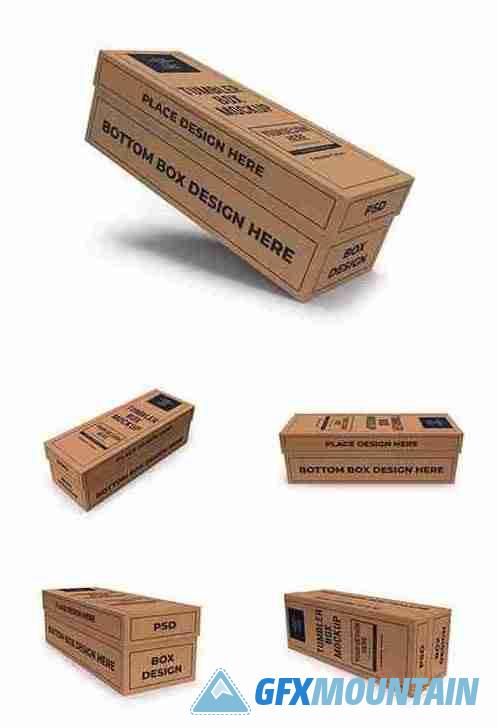 Tumbler box packaging mockup