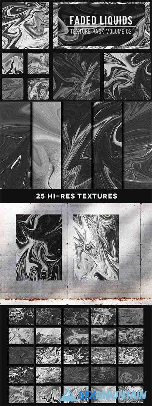 Abstract Faded Liquid Textures V.2 - 6850652