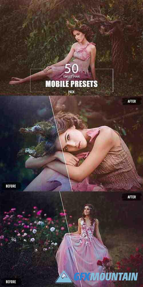 50 Sweet Pink Mobile Presets Pack