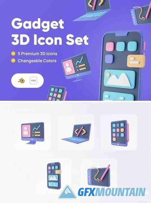 Gadget 3D Icon Set