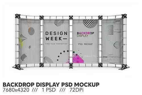 Backdrop Display PSD Mockup