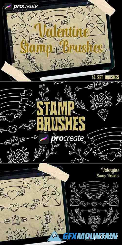 Valentine stamp brush