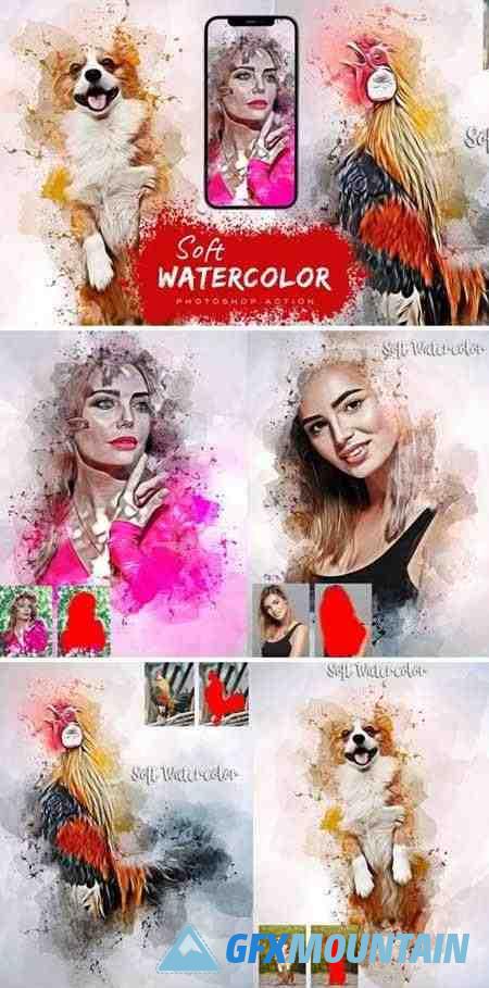 Soft Watercolor Photoshop Action