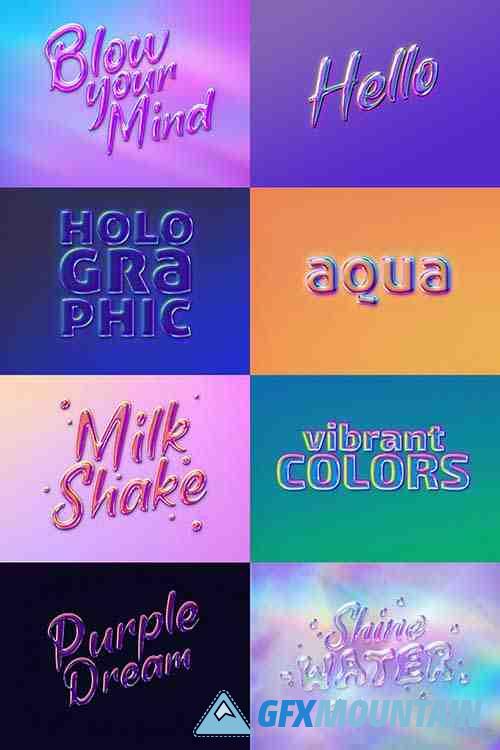 Glossy Holographic Text & Logo Effects