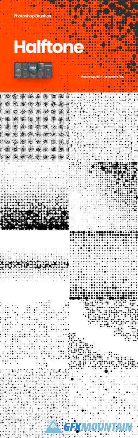 Abstract Halftone Photoshop Brushes