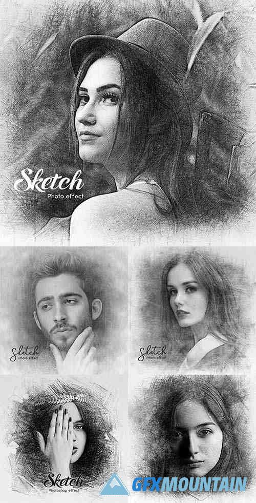 Pencil Sketch Photo Effect - 36915495