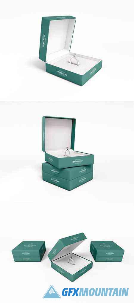 Luxurious jewelry box branding mockup