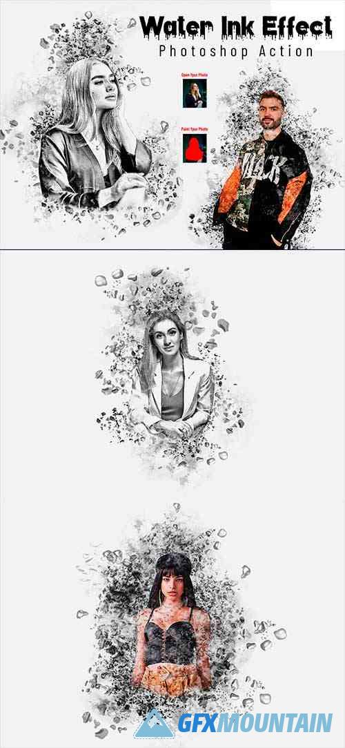 Water Ink Effect Photoshop Action - 7128635