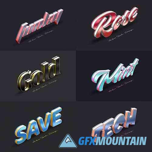 Color Metal Text Effects