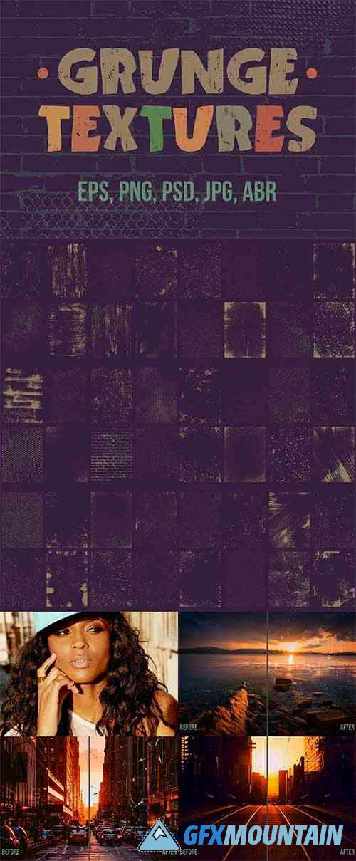 48 Subtle Grunge Textures Vector - 6978416