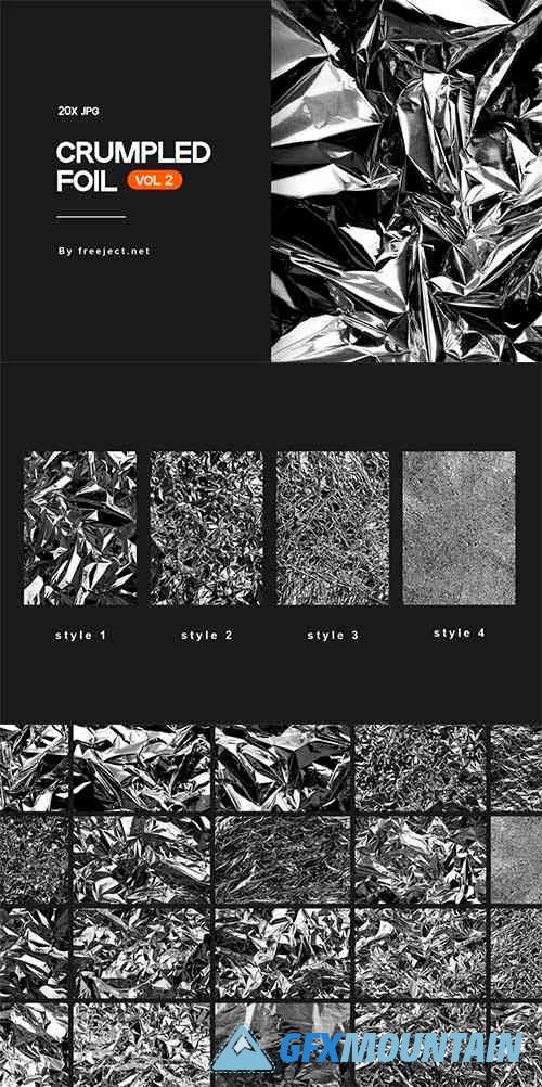 Crumpled Foil Texture Background V2- 6157706