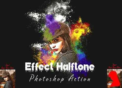 Effect Halftone Photoshop Action - 7175898