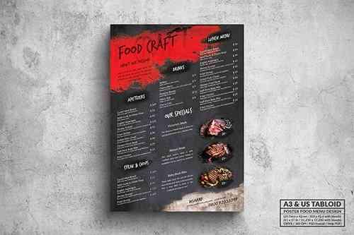 Disorted Vintage Poster Menu - A3 & US Tabloid