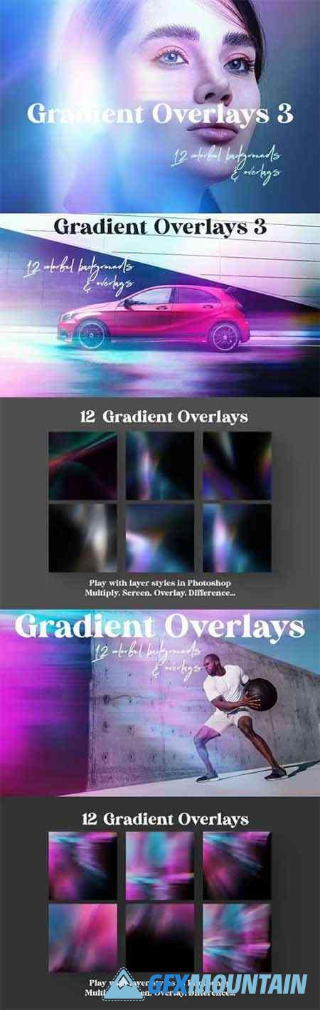 Gradient Overlays Vol.3 - 12 Colorful Backgrounds
