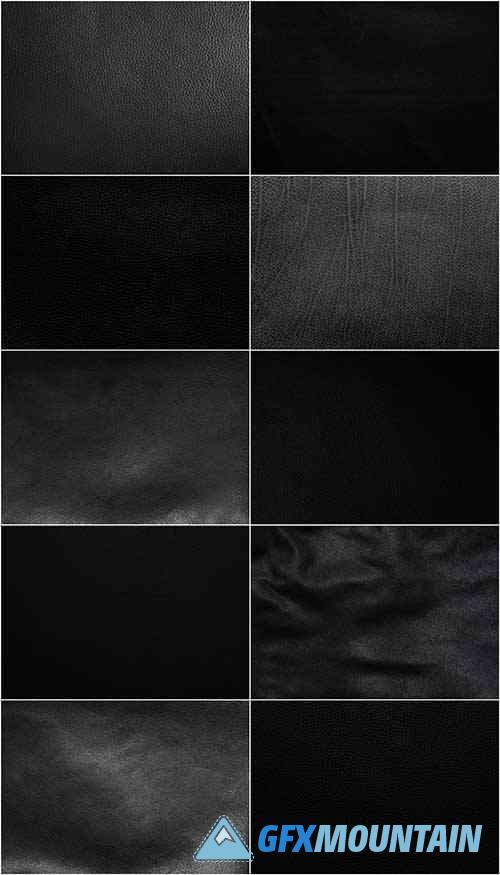 10 Black Leather Textures