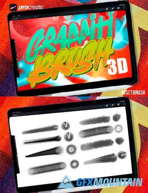 Graffiti Procreate 3d Brush