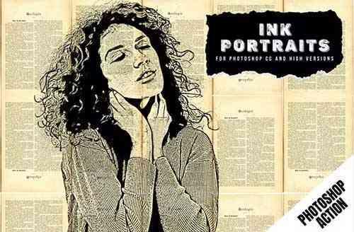 Ink Portraits Photoshop Action