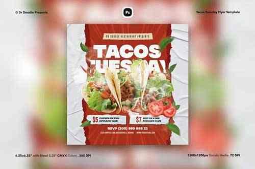 Tacos Tuesday PSD Flyer