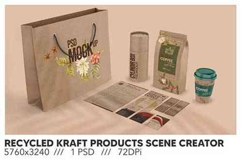 Recycled Kraft Products Scene Creator
