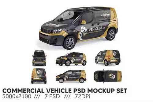 Commercial Vehicle PSD Mockup Set 