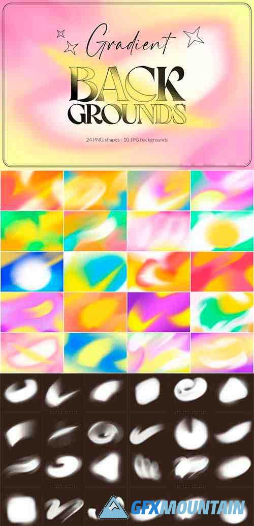 Gradient Backgrounds And Shapes - 7238144