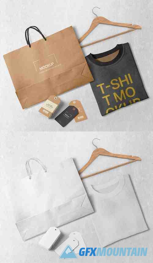 Realistic Clothing Branding Design PSD Template