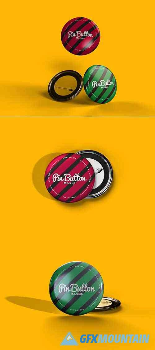 Pin Button Mockup - 7182857