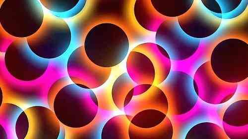 Multicolor Circles Glowing Animation - 38060821