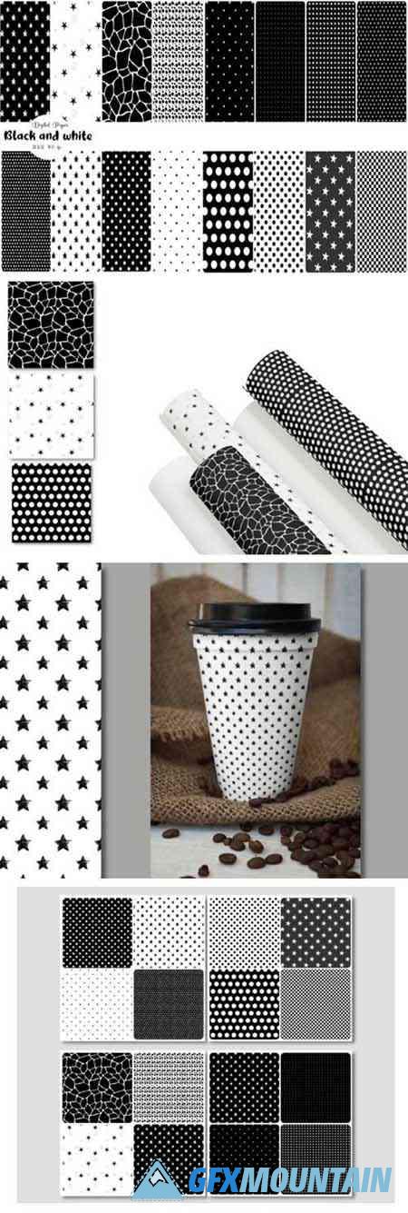 18 Black and white Textures Collection