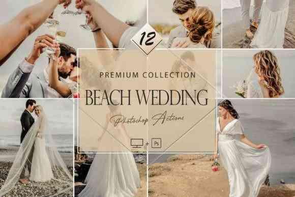 12 Photoshop Actions, Beach Wedding Ps