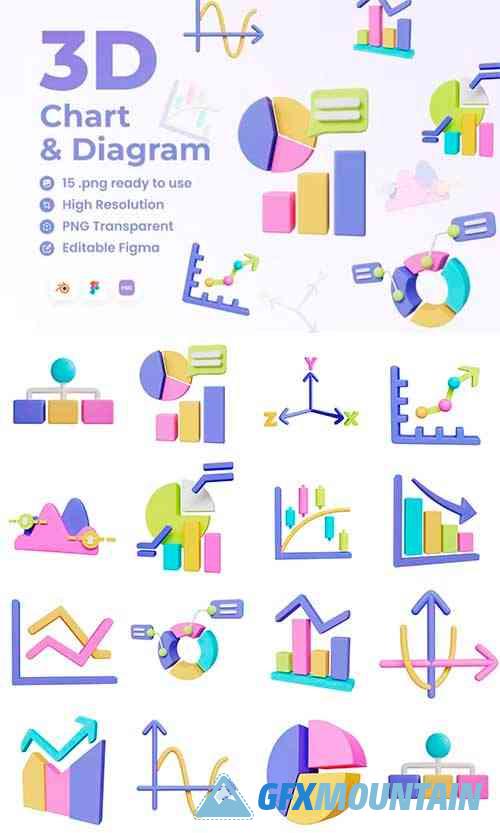 Chart & Diagram 3D Illustration