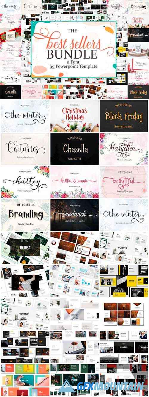 The Best Sellers Font and Templates Bundle
