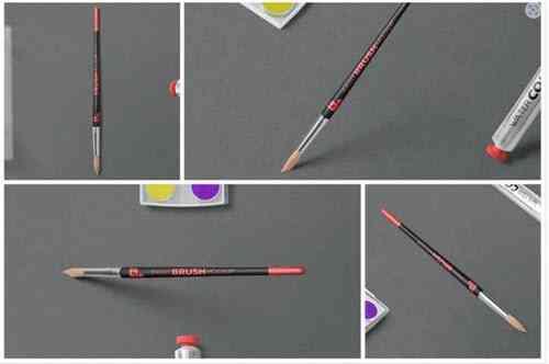 Round Tip Paint Brush Mockups - 7305651