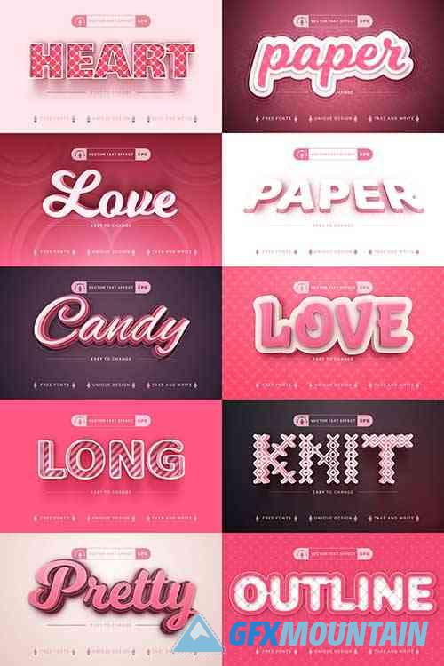 10 Pink Love Editable Effect 7377135
