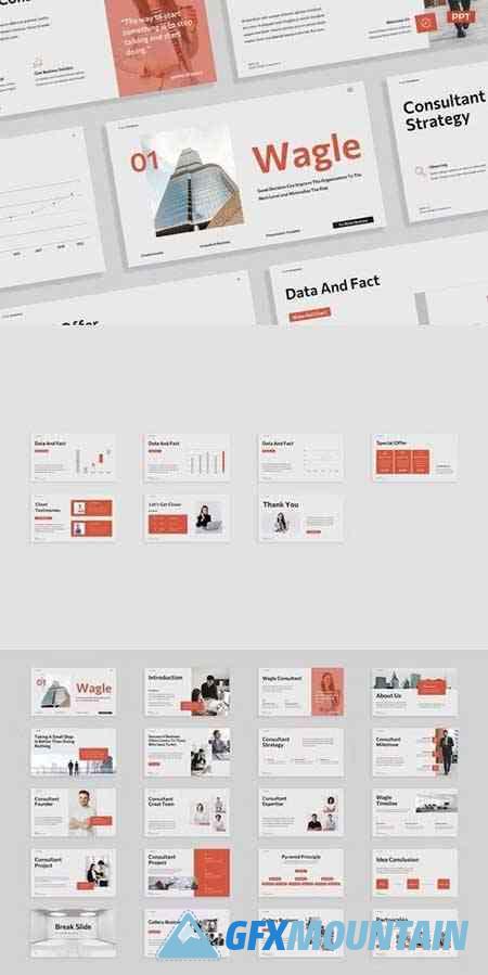 Creative Gray Red Consultant Business Company 020