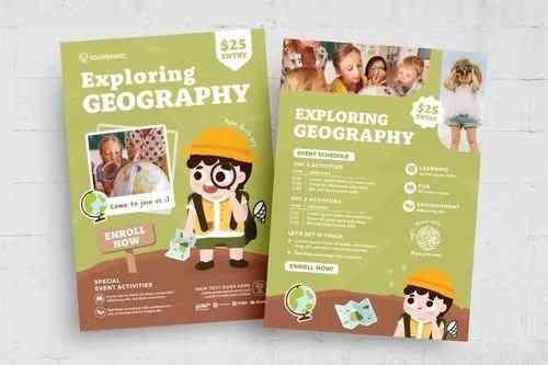 Geography Class Flyer Template