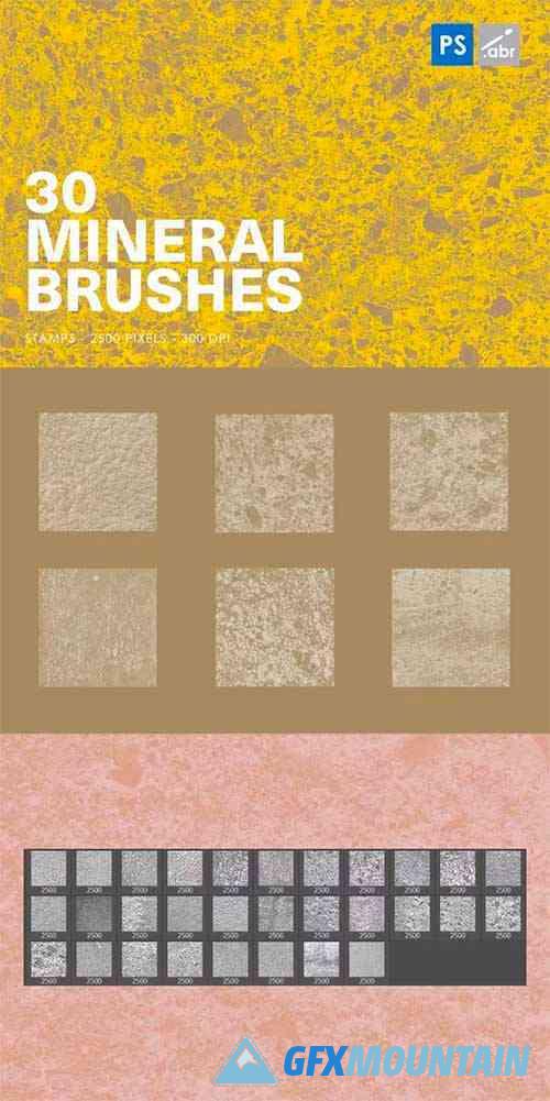 30 Mineral Photoshop Stamp Brushes