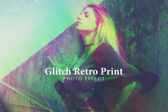 Glitch Retro Print Photo Effect