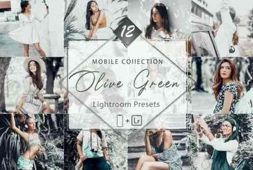 12 Mobile Lightroom Presets, Olive Green