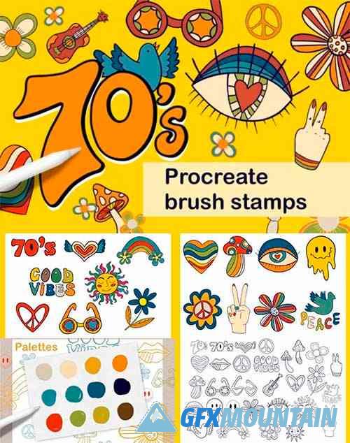70's Procreate Brush Set