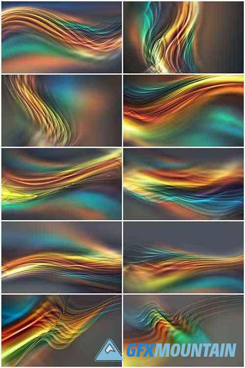 Abstract Rainbow Lines Backgrounds