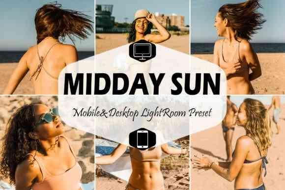 10 Midday Sun Mobile & Desktop Lightroom Presets, Golden