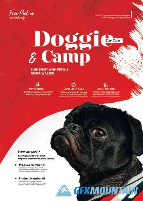 Pet Daycare Flyer PSD Template